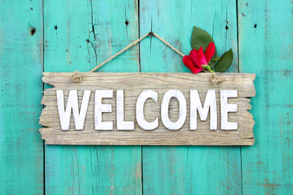 Надпись Welcome
