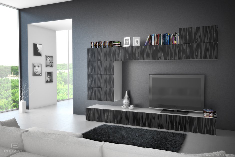 Стенка для телевизора в гостиную современные