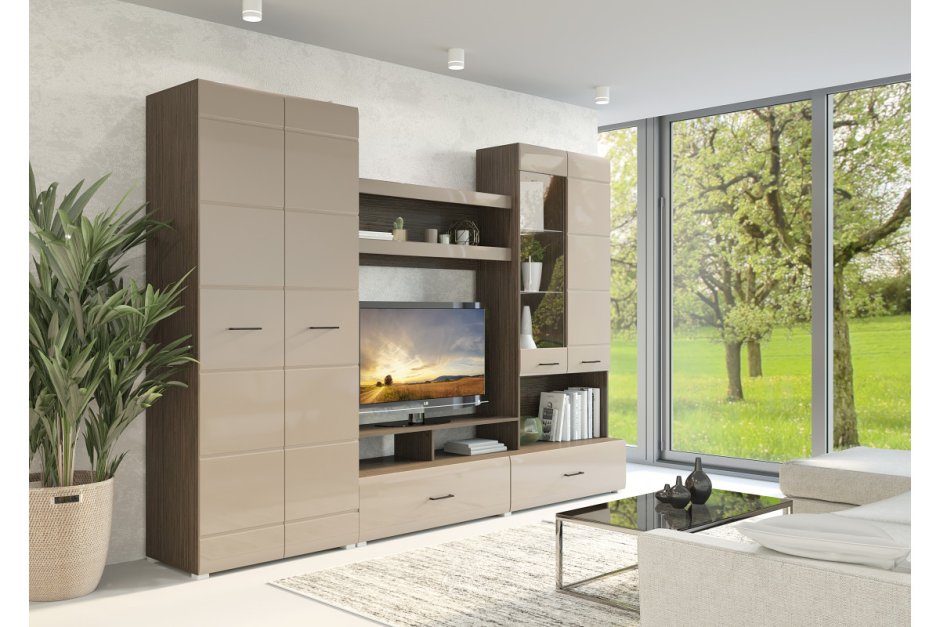 Стенка Vigo черный глянец