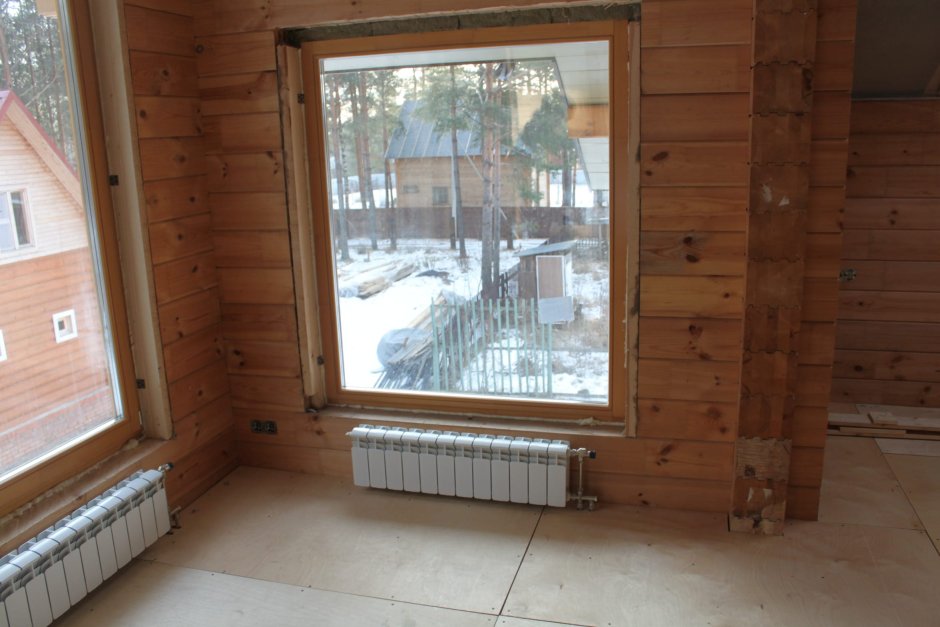Монтаж окна ПВХ В деревянном доме