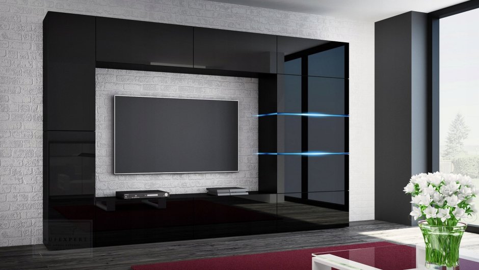 Стенка Глосс белый глянец