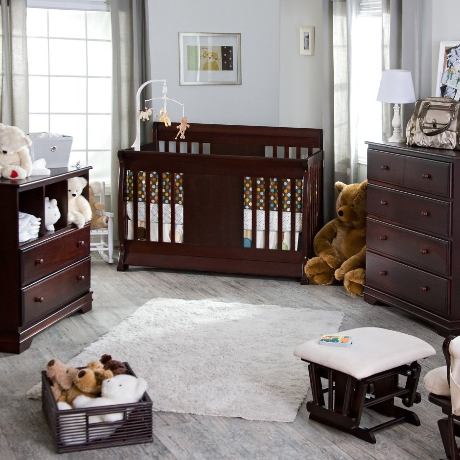 Мебель для новорожденных темная