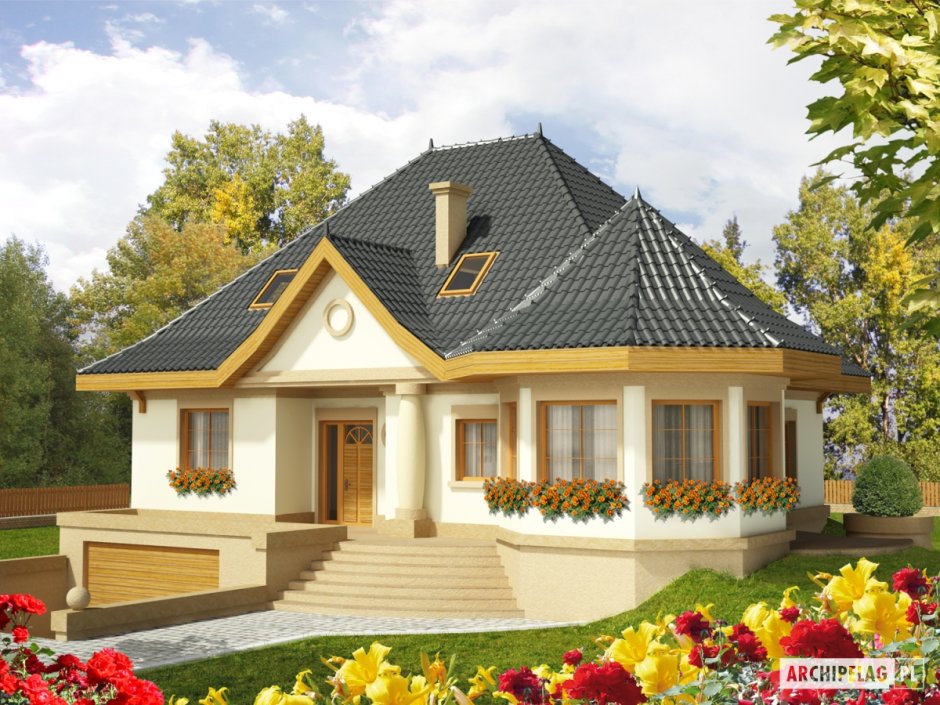 Дом с терракотовой крышей