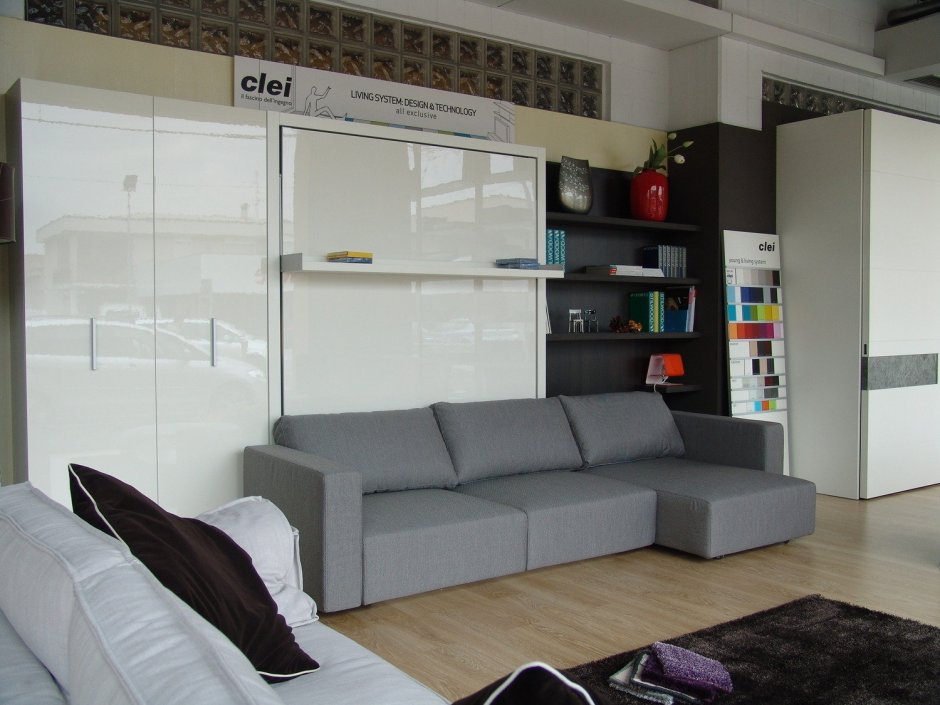 Шкаф кровать с угловым диваном