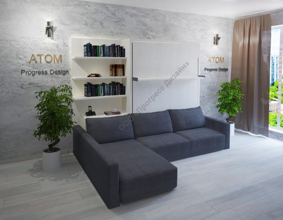 Кровать трансформер с угловым диваном