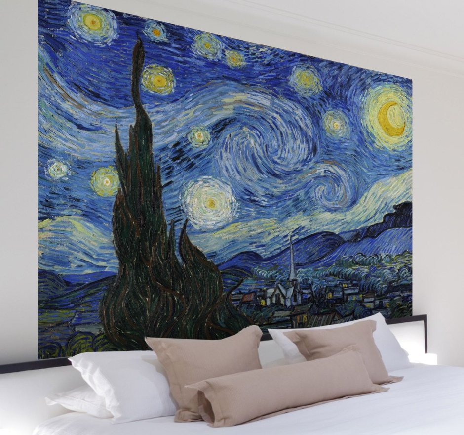 Ван Гог Звездная ночь на стене