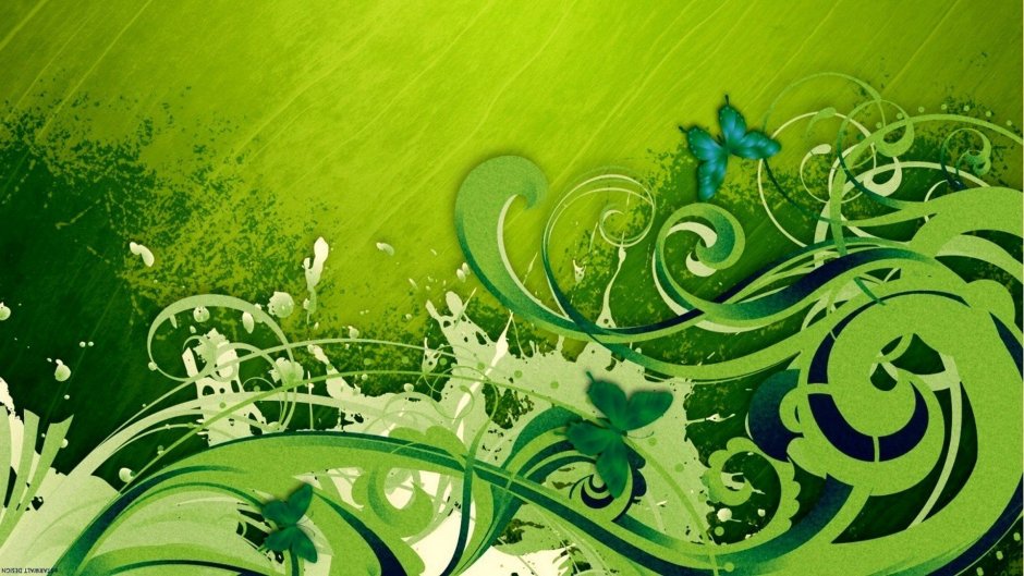Абстракция в зеленых тонах