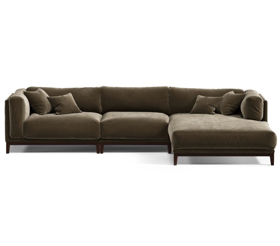 Диван синий четырехместный