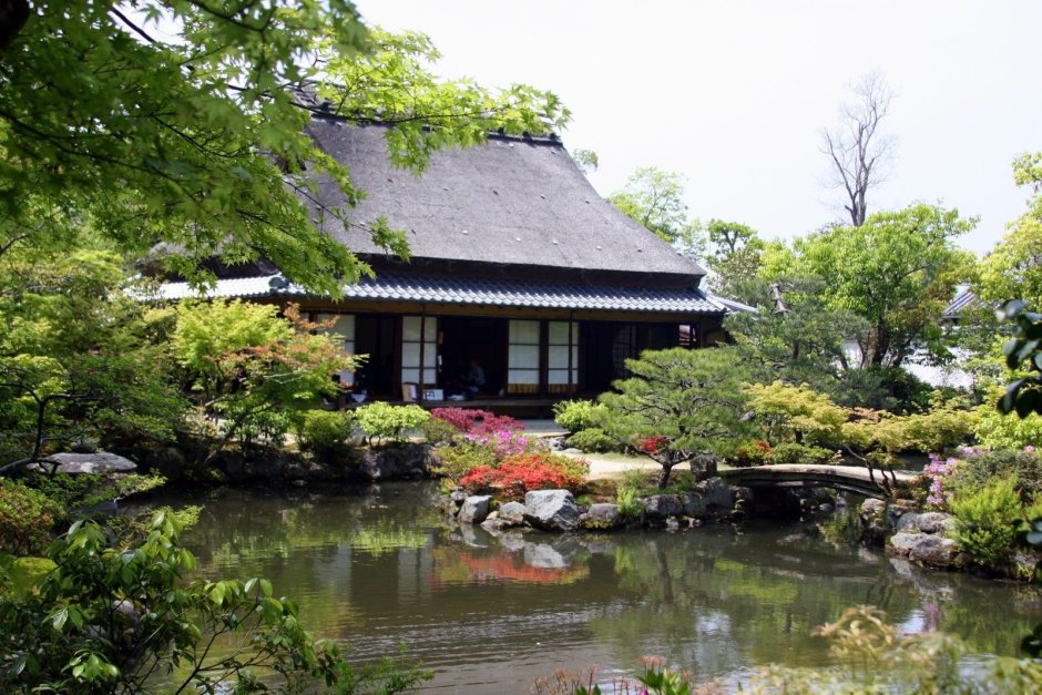 Минка традиционный японский дом с садом