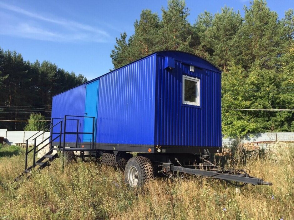 Блок-контейнер передвижной БКП-5 на шасси прицепа