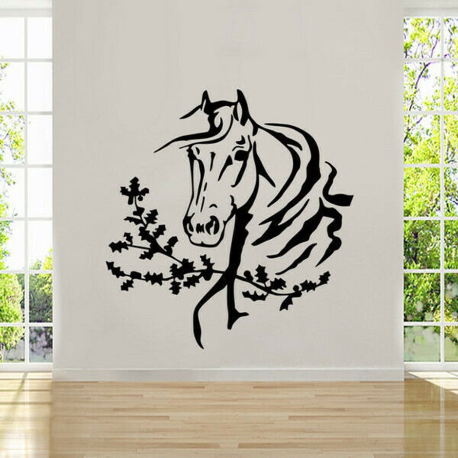 Фреска с изображением лошадей