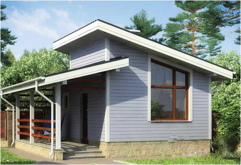 Tiny House с односкатной крышей