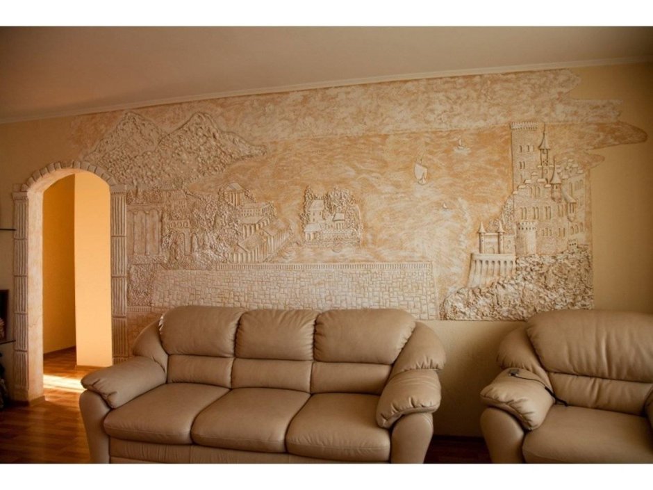 Венецианская штукатурка шелк коридор
