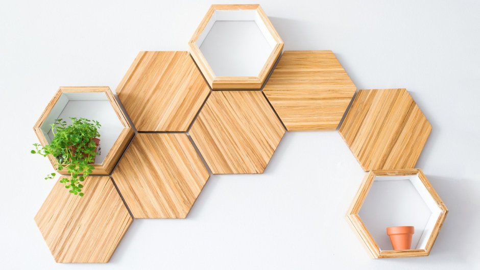 Деревянная плитка соты