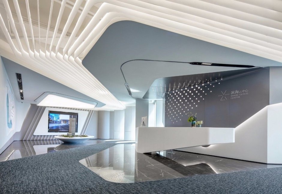 Интерьер офиса в стиле футуризм