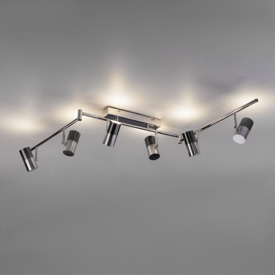 Светильник спот Eurosvet Mini Topper 20086/6 led хром/черный жемчуг 30w