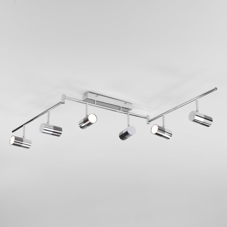 Светильник спот Eurosvet Mini Topper 20086/6 led хром/черный жемчуг 30w