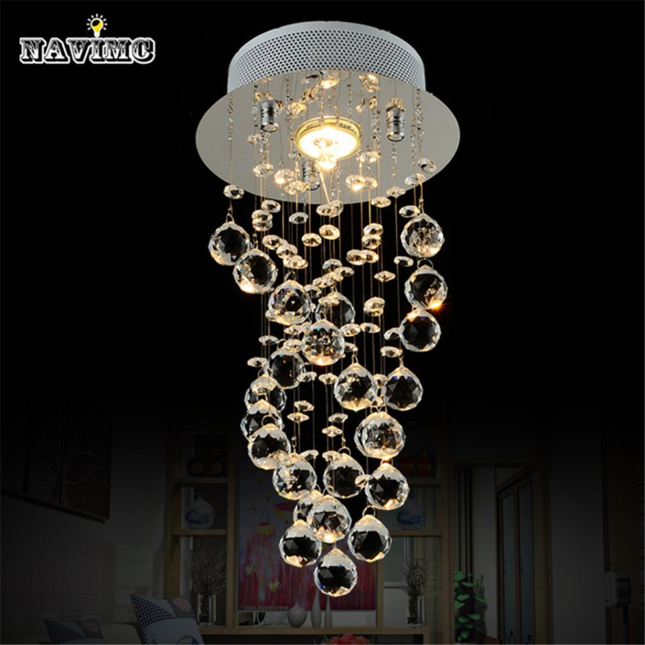 Люстра Modern g4 led Bubble Crystal Ball Ceiling Light