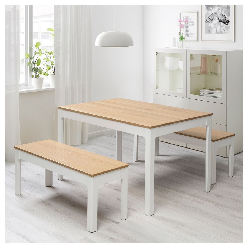 EKEDALEN Extendable Table, White, 120 см