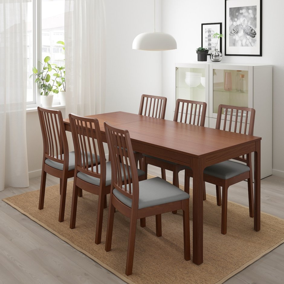 Laneberg ланеберг раздвижной стол, коричневый130/190x80 см