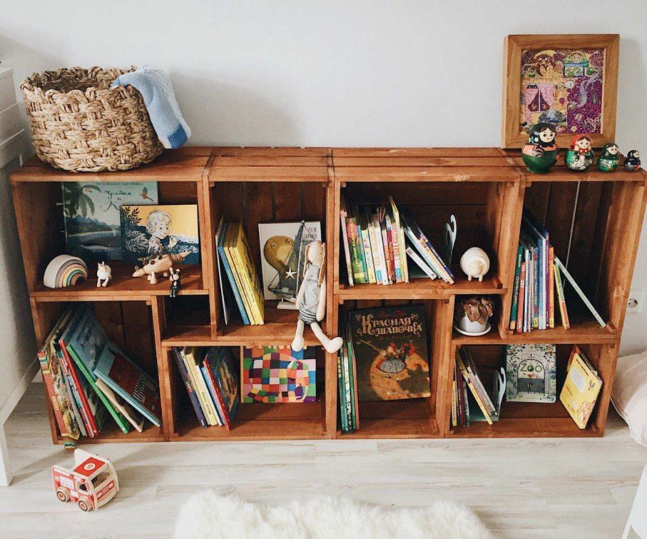 Книжные полки из ящиков