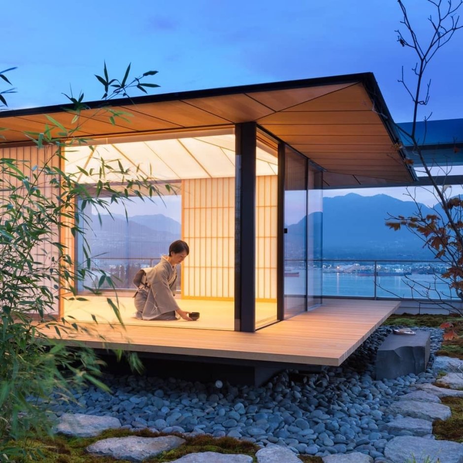 Дом с мансардой в японском стиле
