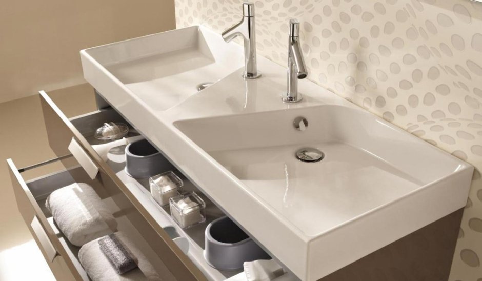 Раковина Jacob Delafon Rythmik exm112-z 120 см двойная