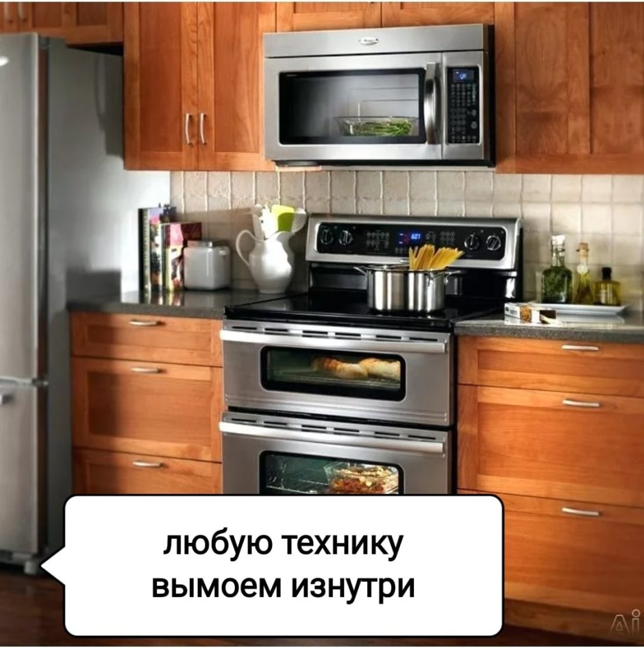 Духовой шкаф электрический встраиваемый в интерьере кухни