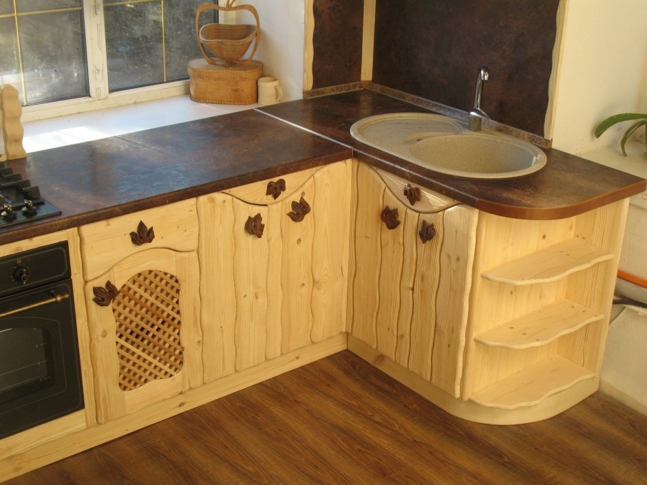 Каркас барной стойки из дерева