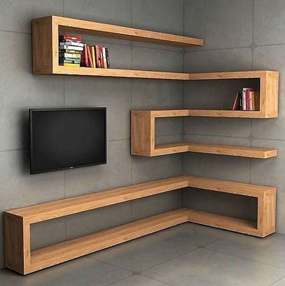 Угловые книжные полки