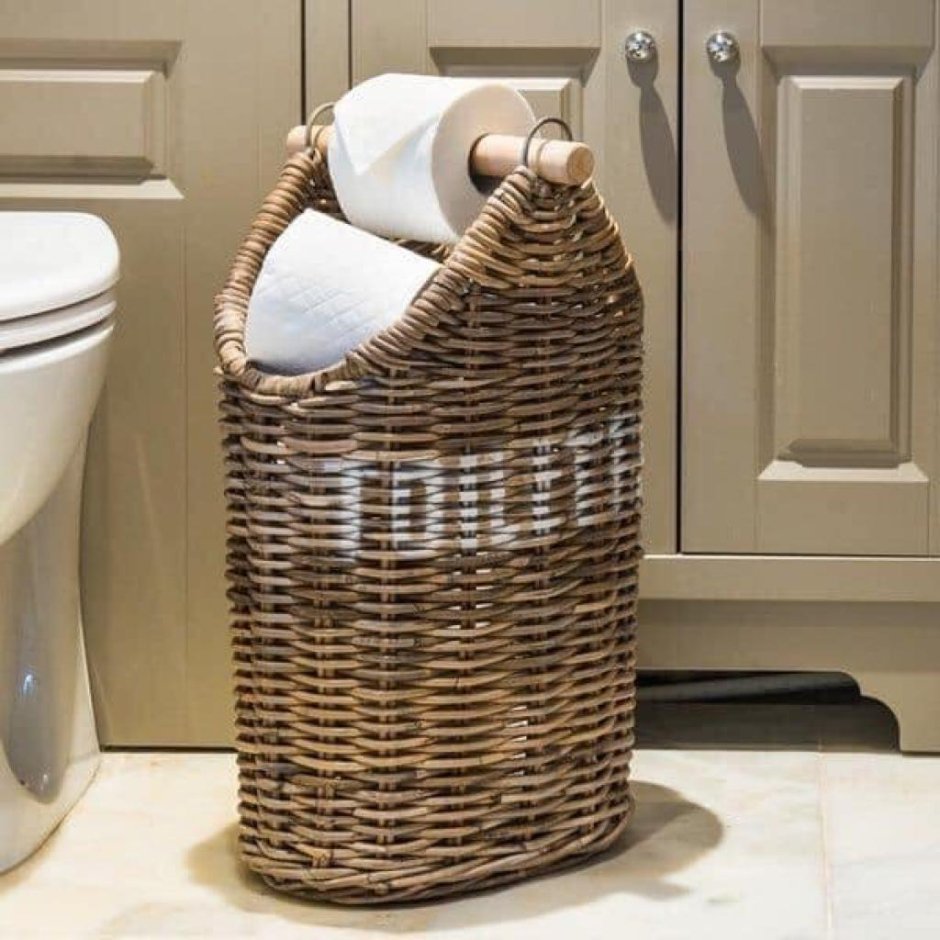 Плетеная корзина для туалетной бумаги