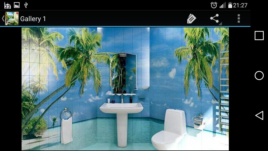 Дизайн ванной комнаты пальмы