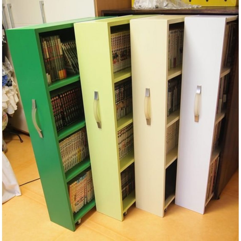 Выдвижные книжные шкафы