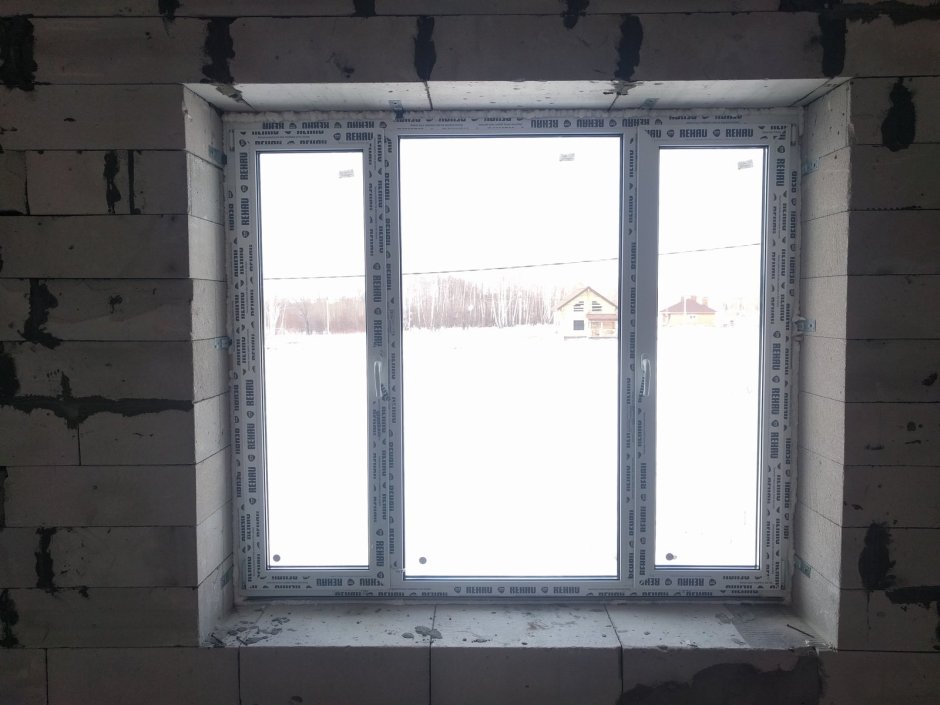 Пластиковые окна в доме из газобетона