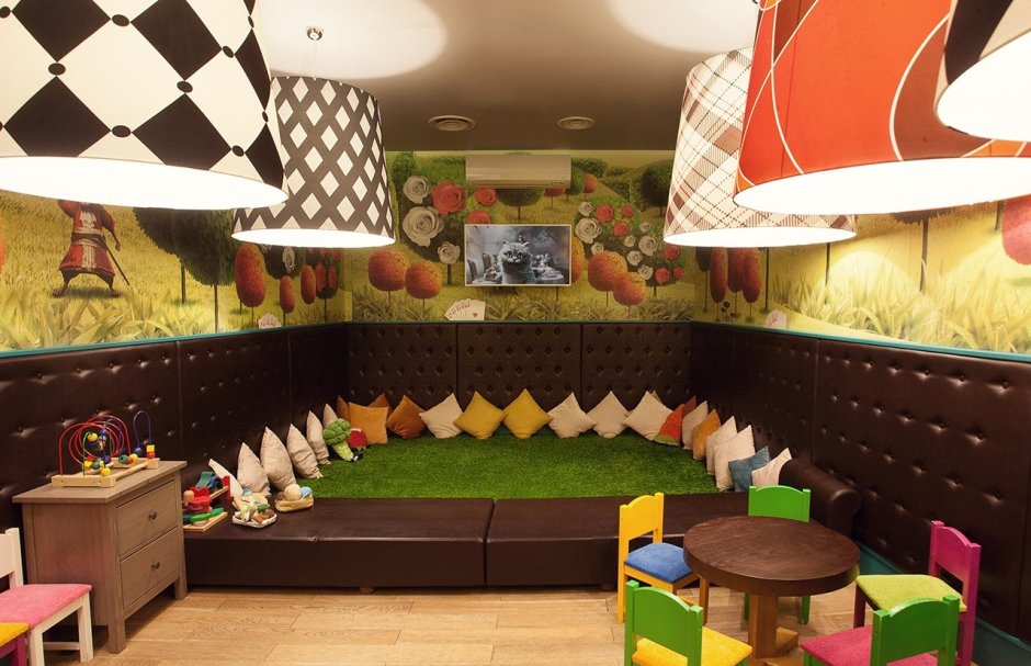 Детские комнаты в кафе и ресторанах интерьер