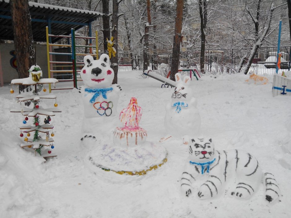 Ледяные украшения для детского сада
