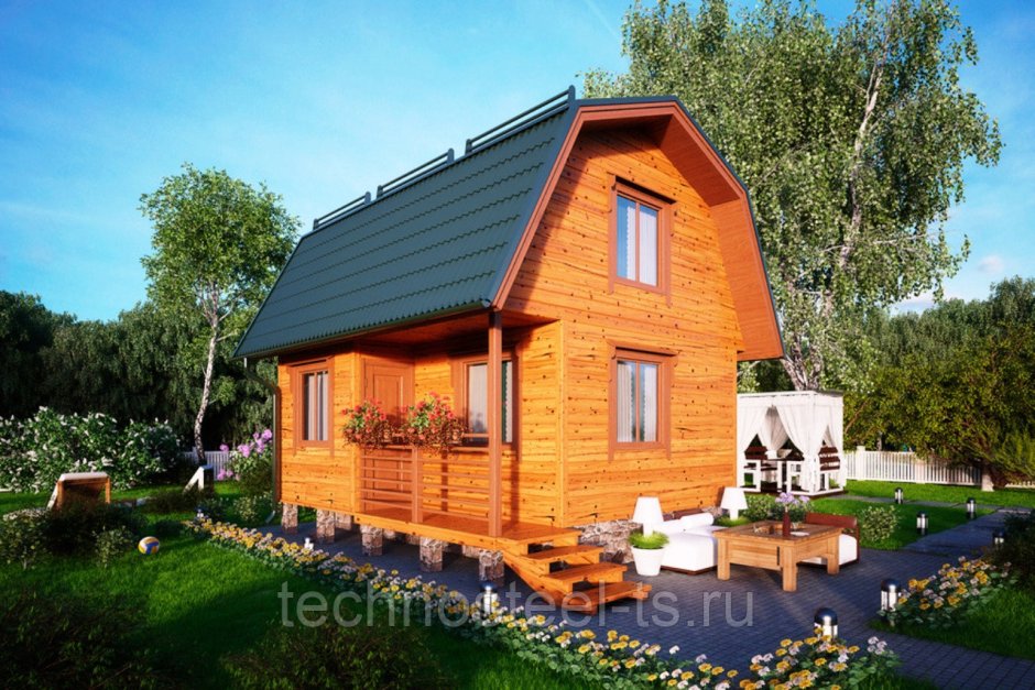 Каркасный дачный дом