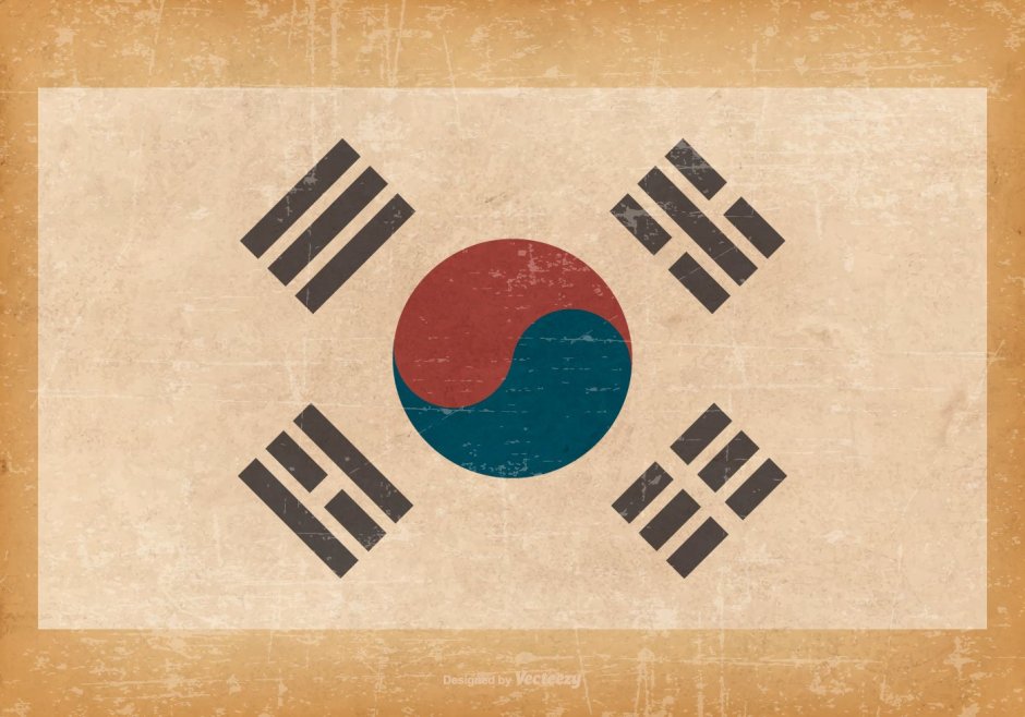 Южная Корея флаг вектор