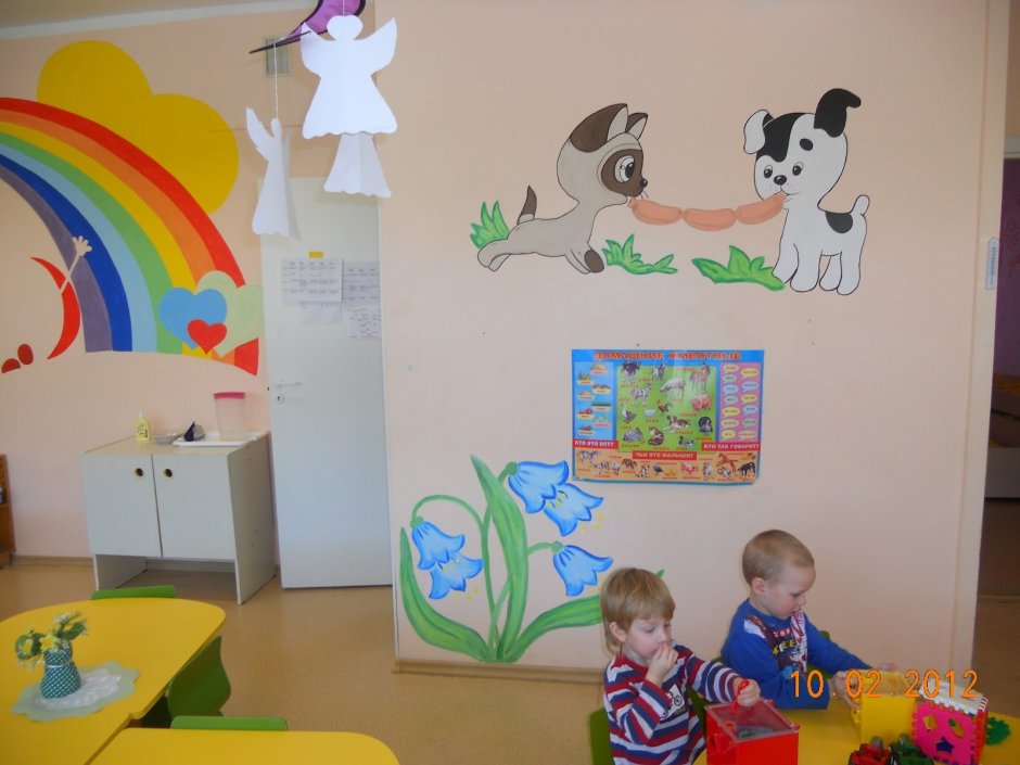 Стены в детских игровых комнатах