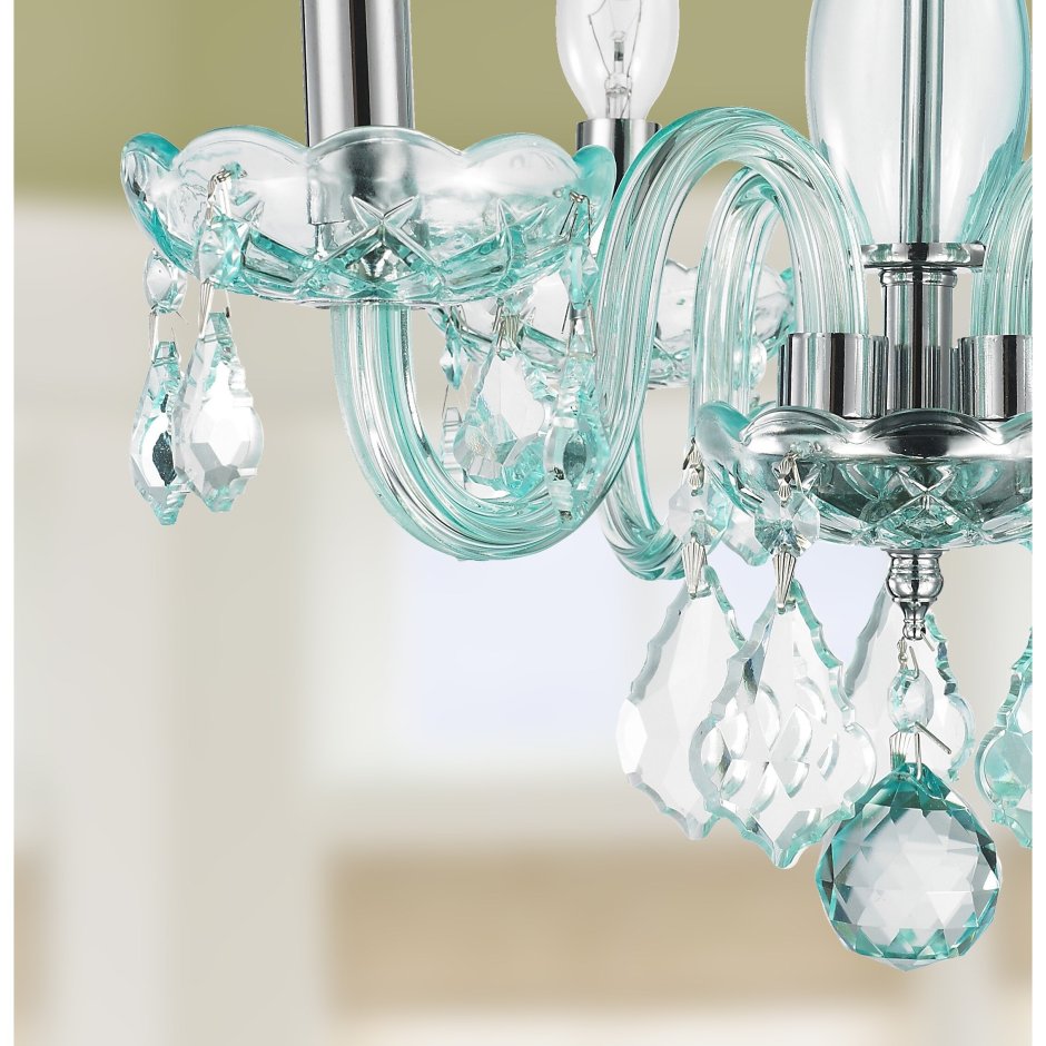 Люстра Lily Turquoise Glass Rectangle