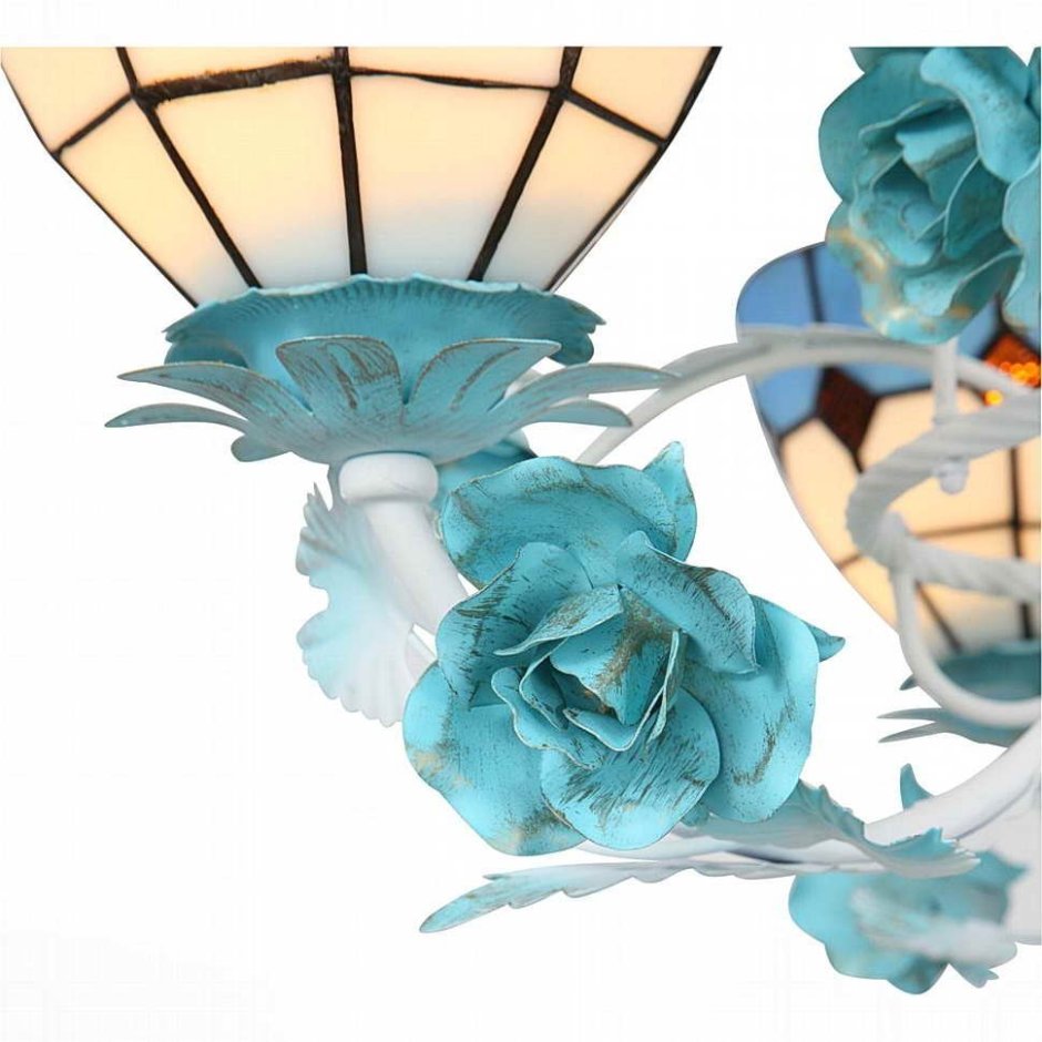Люстра Lily Turquoise Glass Rectangle