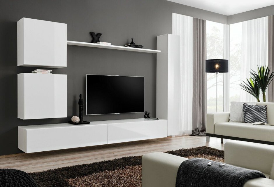 Стенка Bello глянец White 1.10