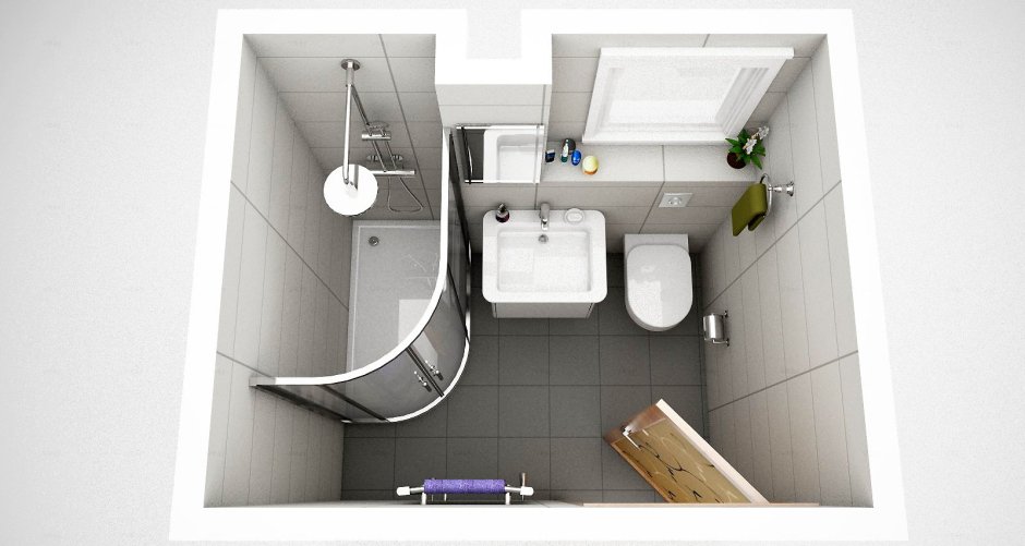 3д модель ванной комнаты