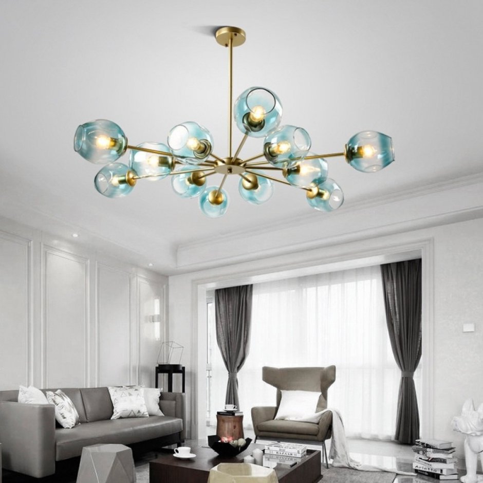 Люстра Thalia Chandelier Blue Glass