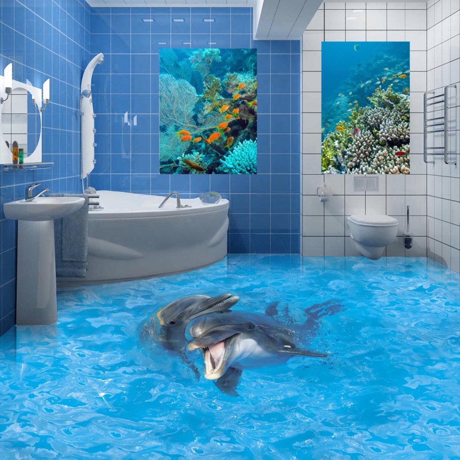 3d плитка в ванную