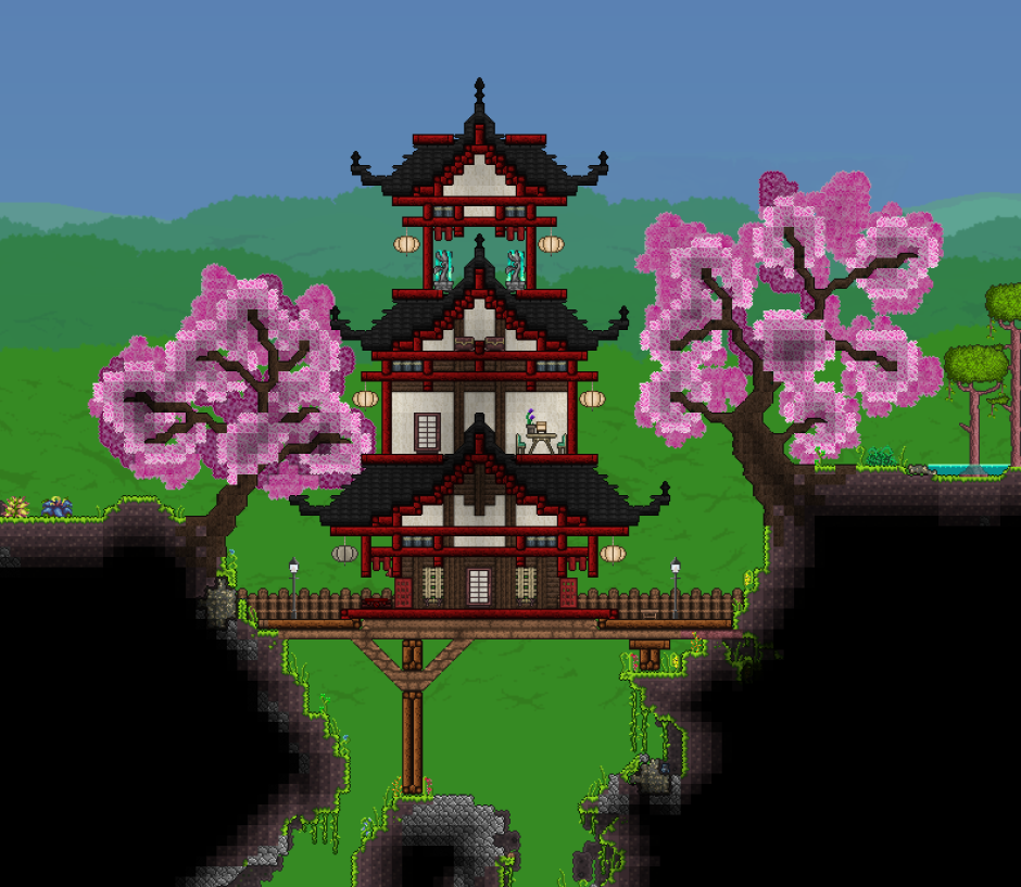 Terraria японский дом
