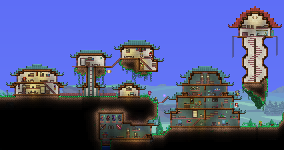 Terraria японский замок