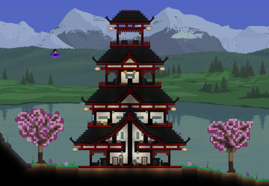 Terraria японский дом