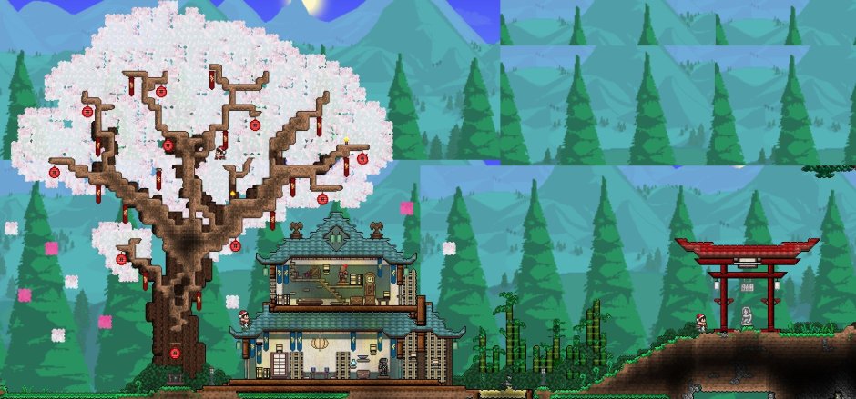 Terraria японский дом