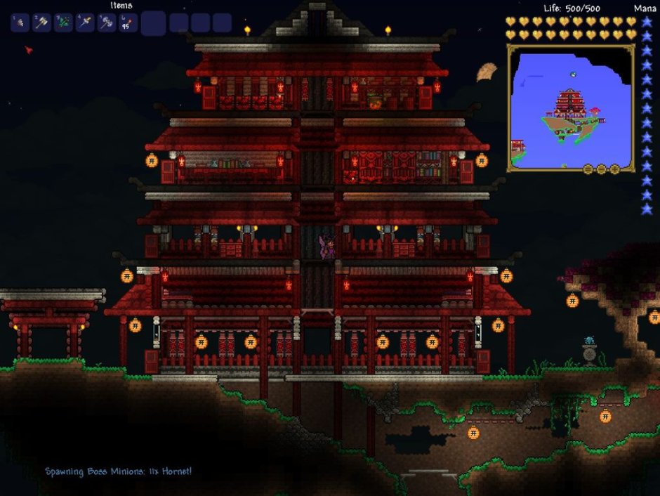 Terraria японский дом